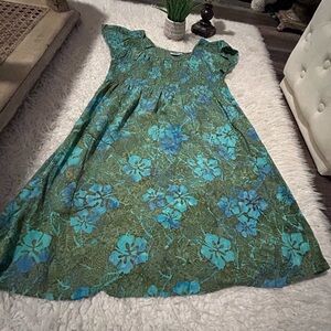 GO FISH Dress-Womens Smocked Elastic Bodice Size Medium